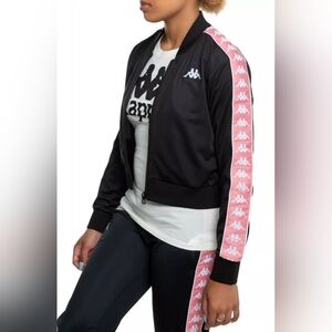 Kappa-Authentic NWOT 222 Banda Womens Asber Jacket Black Pink White